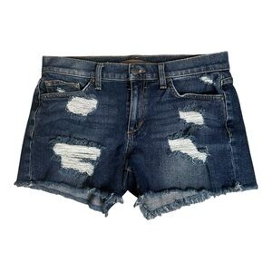 Joe's Jeans Blythe Distressed Blue Cutoff
Shorts.
